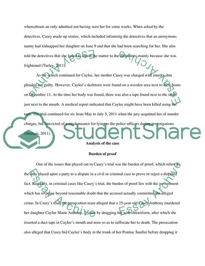 Criminal Law - Casey Anthony Trial