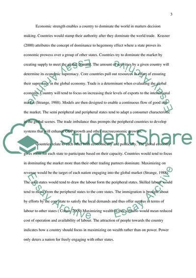 Do Nation States Seek to Maximize Wealth or Power