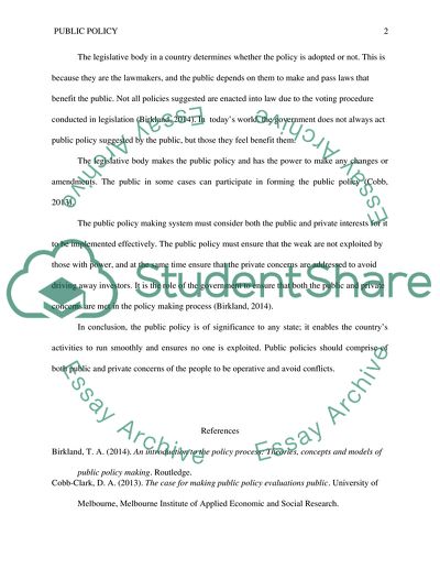 Theories, Concepts, and Models of Public Policy Making