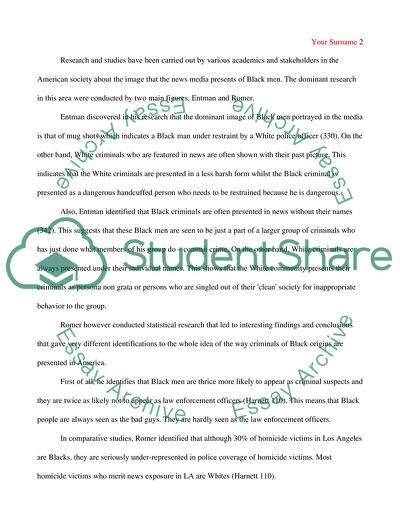 Portrayal of Black Men in News Broadcasts in Relation to Popular Culture in American Society