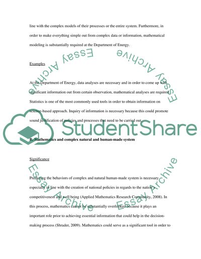 Applied mathematics for the department of energy
