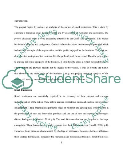 Small Business Enterprise