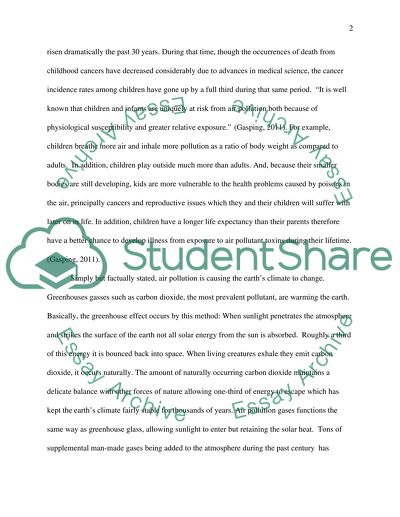 Air Pollution Cause and Effects