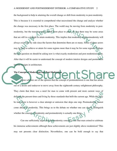 Modernist And Postmodernist Interior