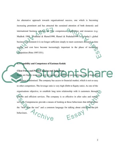 The problems of the management of Kodak