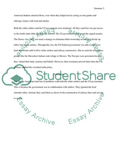 United States and Native American Relations