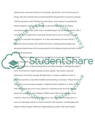 Philosophy of Assessment