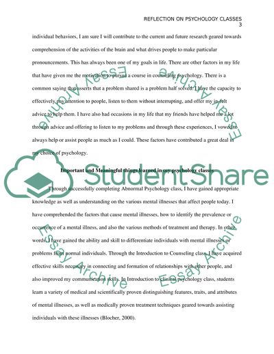 Reasons For Choosing Psychology Classes