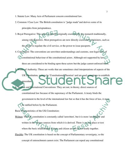 The British Has A Constitution