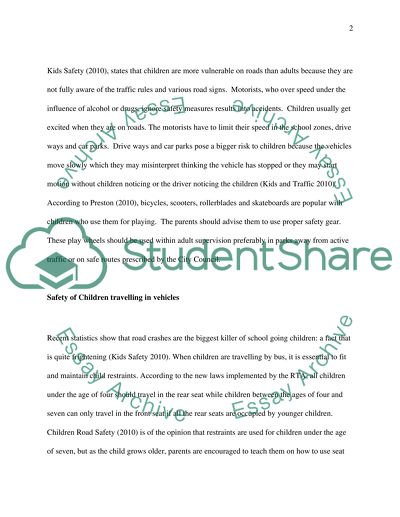 Traffic Congestion in Parramatta: Safety of Children