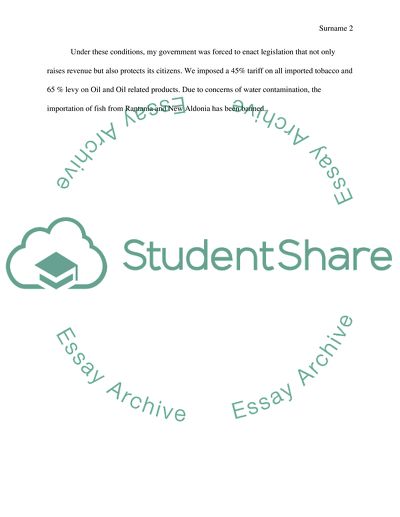 Free Trade Challenges in the NAIOS Region ( In-Class Exercise )