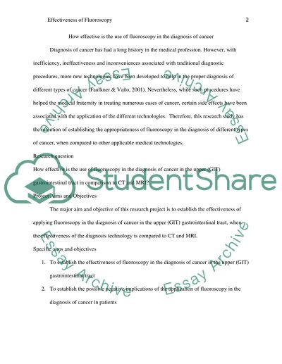 Fluoroscopy in the Diagnosis of Cancer