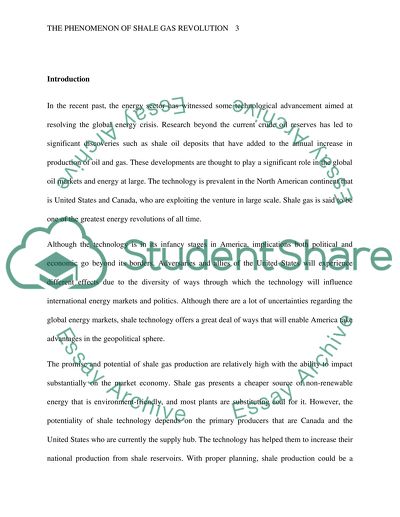 The Phenomenon of Shale Gas Revolution