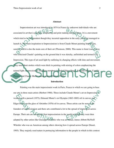 Three Impressionist works of art