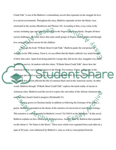 Struggle for Love against Racism: James Arthur Baldwin