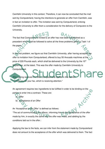 An Invitation to the Offer