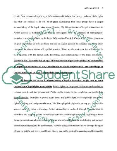 How Can the Dissemination of Legal Information Improve Society