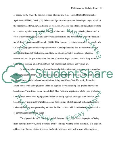 Understanding carbohydrates