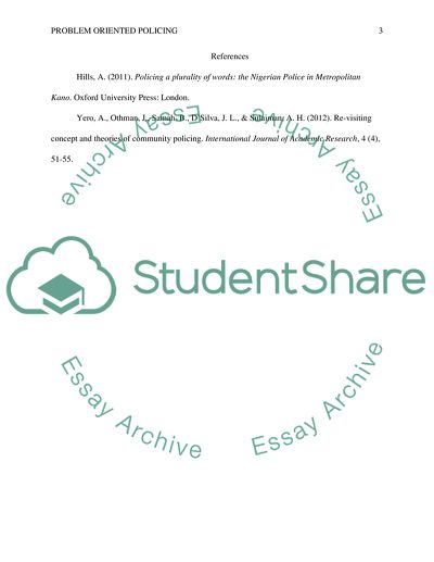 Problem Oriented Policing