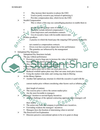 Alternative Approaches to Executive Compensation