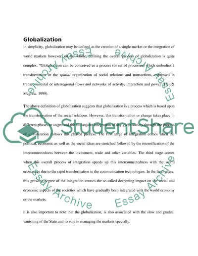 Globalisation and Asia