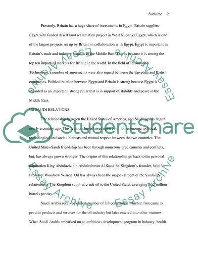 The Middle Eastern relations with world powers