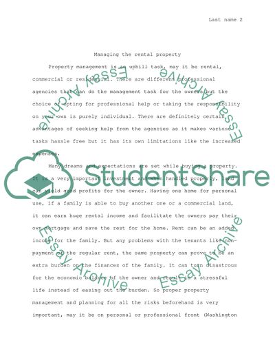 Managing Rental Property