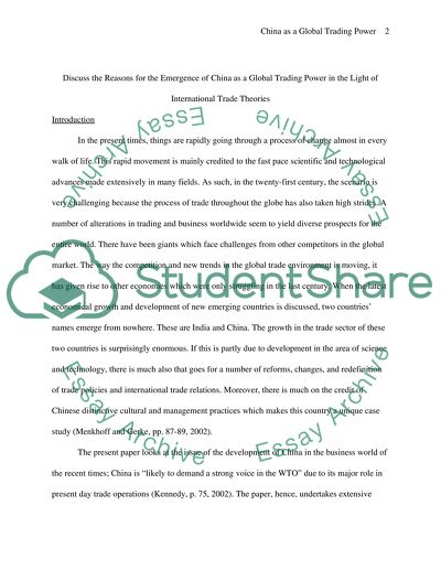 Emergence of China as a Global Trading Power