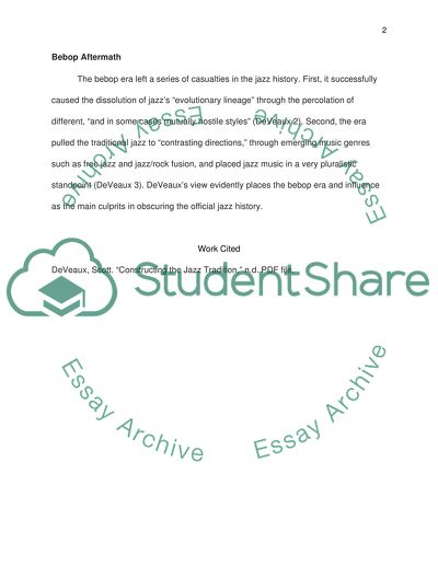 DeVeaux, Scott. Constructing the Jazz Tradition