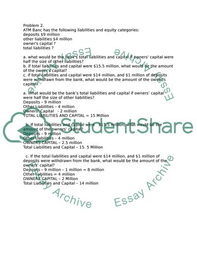 Banks and Other Financial Institutions