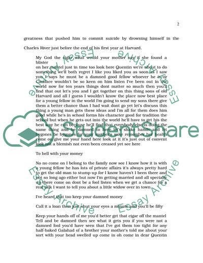 Quentins Divided Self in William Faulkners The Sound and the Fury