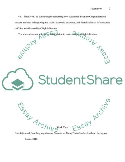 Chiglobalization, Its Features and How It Was Started