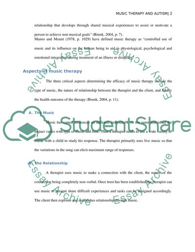 Music Therapy: Helping Children in the Autism Spectrum