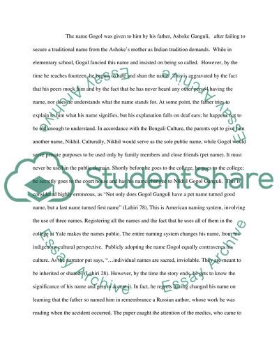 The Namesake: Character Analysis Paper