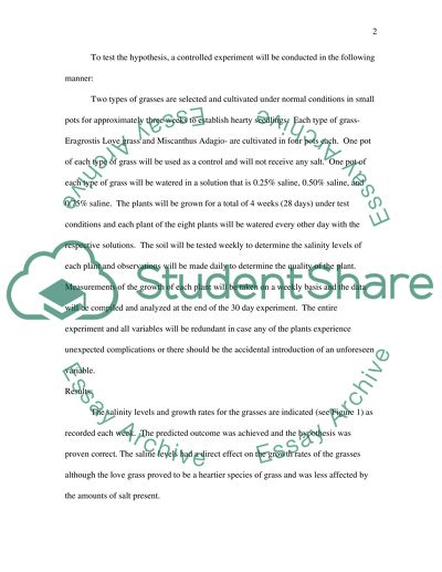 Grass Growth in the Presence of Salt