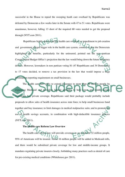 Current Event on the Healthcare Reform