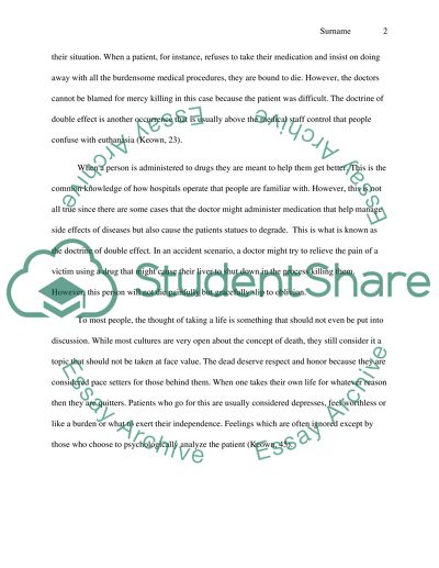 Discuss the ethics of euthanasia