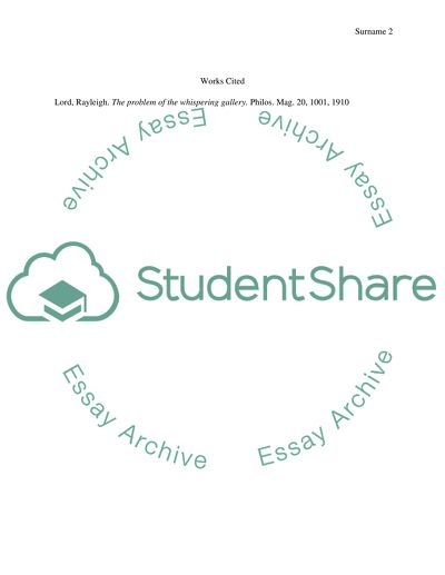 The Problem of the Whispering Gallery