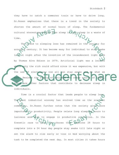 Why People Sleep Less