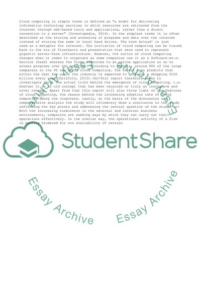 Cloud Computing: a Novel Concept or Old Ideas Recycled