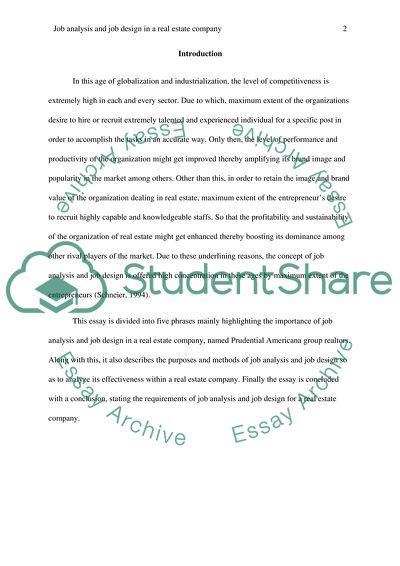 The Importance of Job Analysis and Job Design