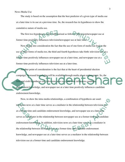 News Media use and political Communication - you have to analyse a paper that I am attaching