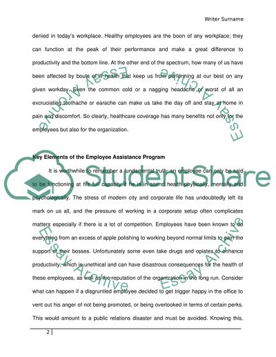 Key Elements of the Employee Assistance Program