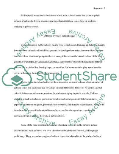 Anthropology: Cultural Issues in Public Schools