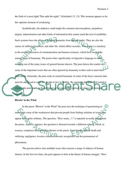 Analysis of Three Poems