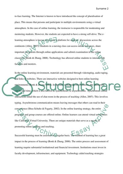 Activities to enhance learning