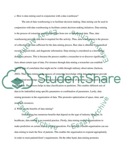 Data Warehousing & Data Mining