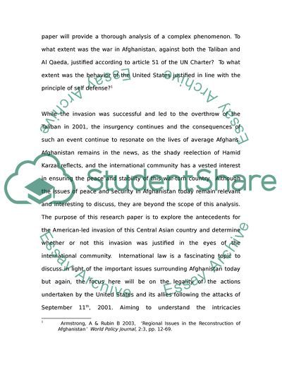 The US Decision to Invade Afghanistan