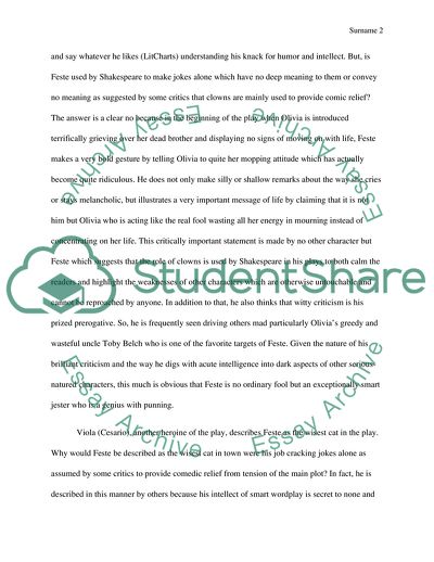 The Role of Clowns in Twelfth Night and the Winters Tale