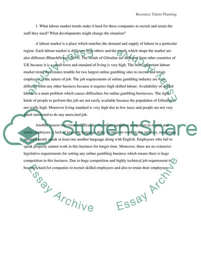 Resource Talent Planning